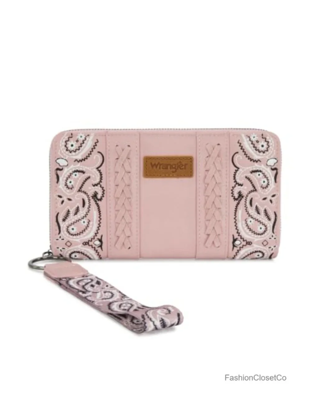 Wristlet Wallet RFID Blocking Zip Around Clutch Faux Leather